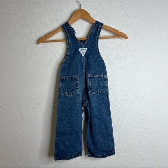 Vintage OshKosh B'gosh Toddler Denim Overalls Cotton Blue Medium Wash Size 2T - Picture 7 of 11